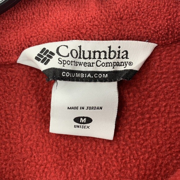 Columbia Jacket Mens XL Red 1/4 Zip Fleece Sweater‎ Hiking Sweater Outdoor - Picture 4 of 6